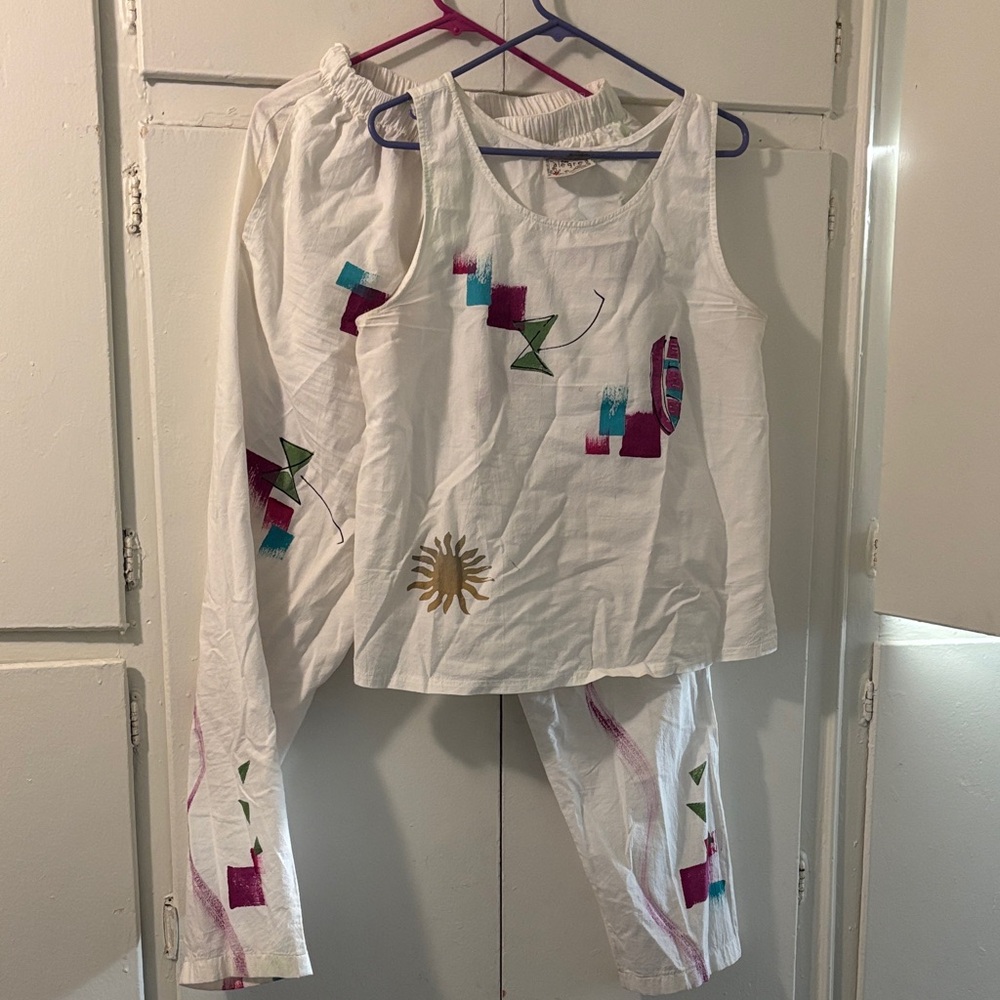 White Embroidered Women's Jumpsuit